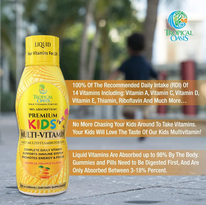 Tropical Oasis Premium Liquid Multivitamin for Kids - 473 ml (32 Servings)