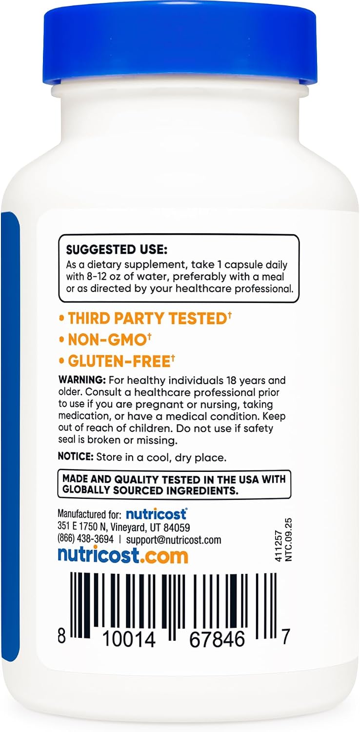 Nutricost Apigenin 50mg, 180 Capsules – Vegan, Non-GMO, Gluten-Free - görsel 3