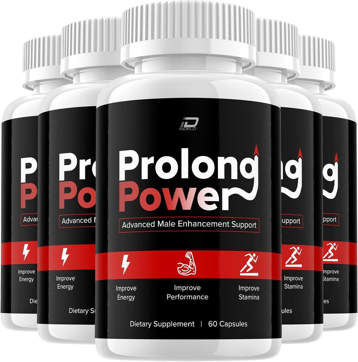 Prolong Power Pills Supplement - All-Natural Support Formula (5 Pack, 300 Capsules) - görsel 1