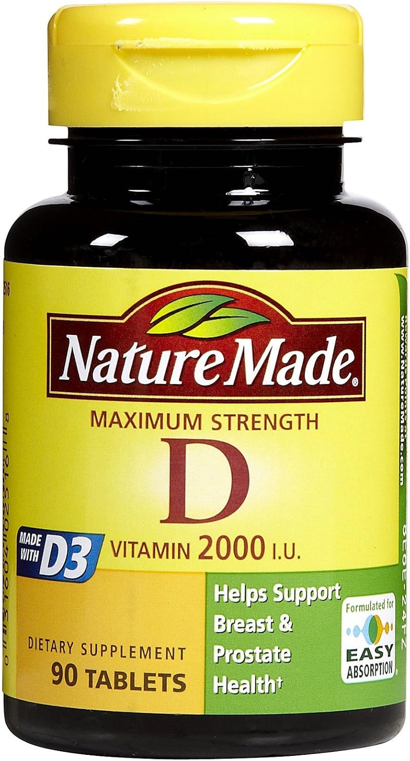 Nature Made Vitamin D 2000 IU, 90 Tablets - görsel 1