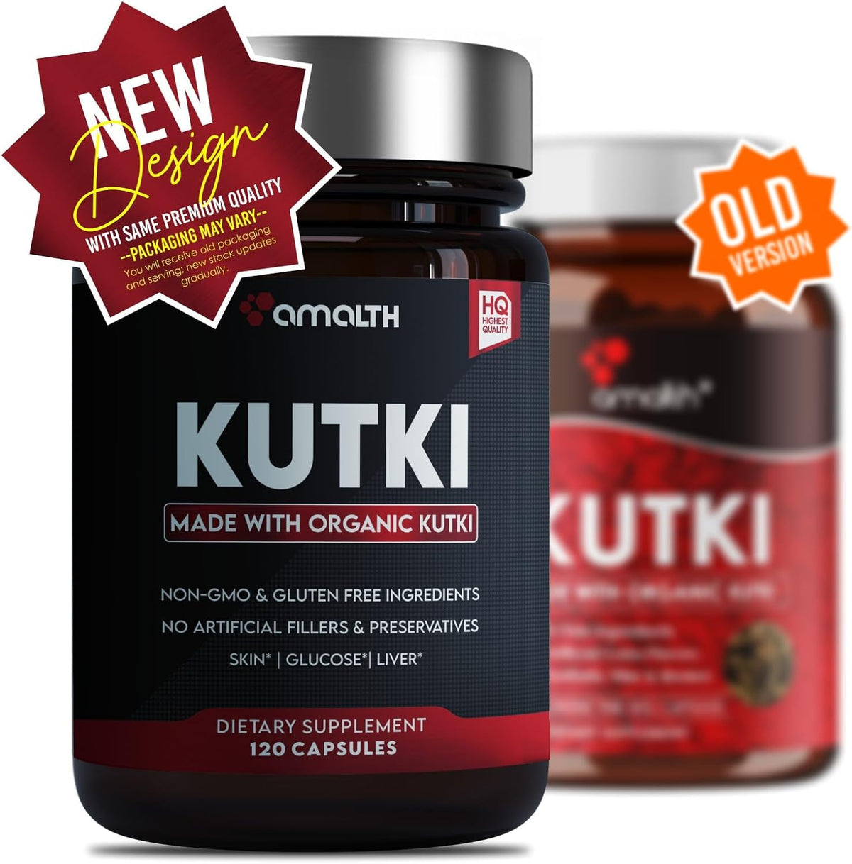 AMALTH Kutki Capsules 1000 mg - Picrorhiza Kurroa Root Extract Supplement, 120 Veg Capsules - görsel 2