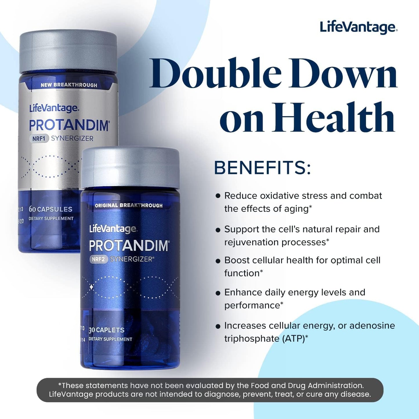 LifeVantage Protandim Dual Synergizer, NRF1 (60 Caps) + Nrf2 (30 Caps) Activators - görsel 4
