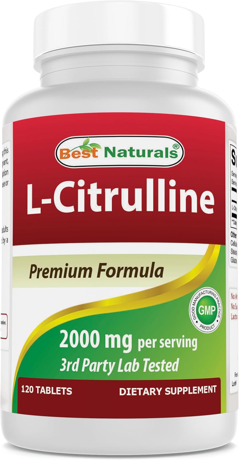 Best Naturals L-Citrulline 2000mg per Serving – Non-GMO & Gluten-free – 120 Tablets (Pack of 2) - görsel 8