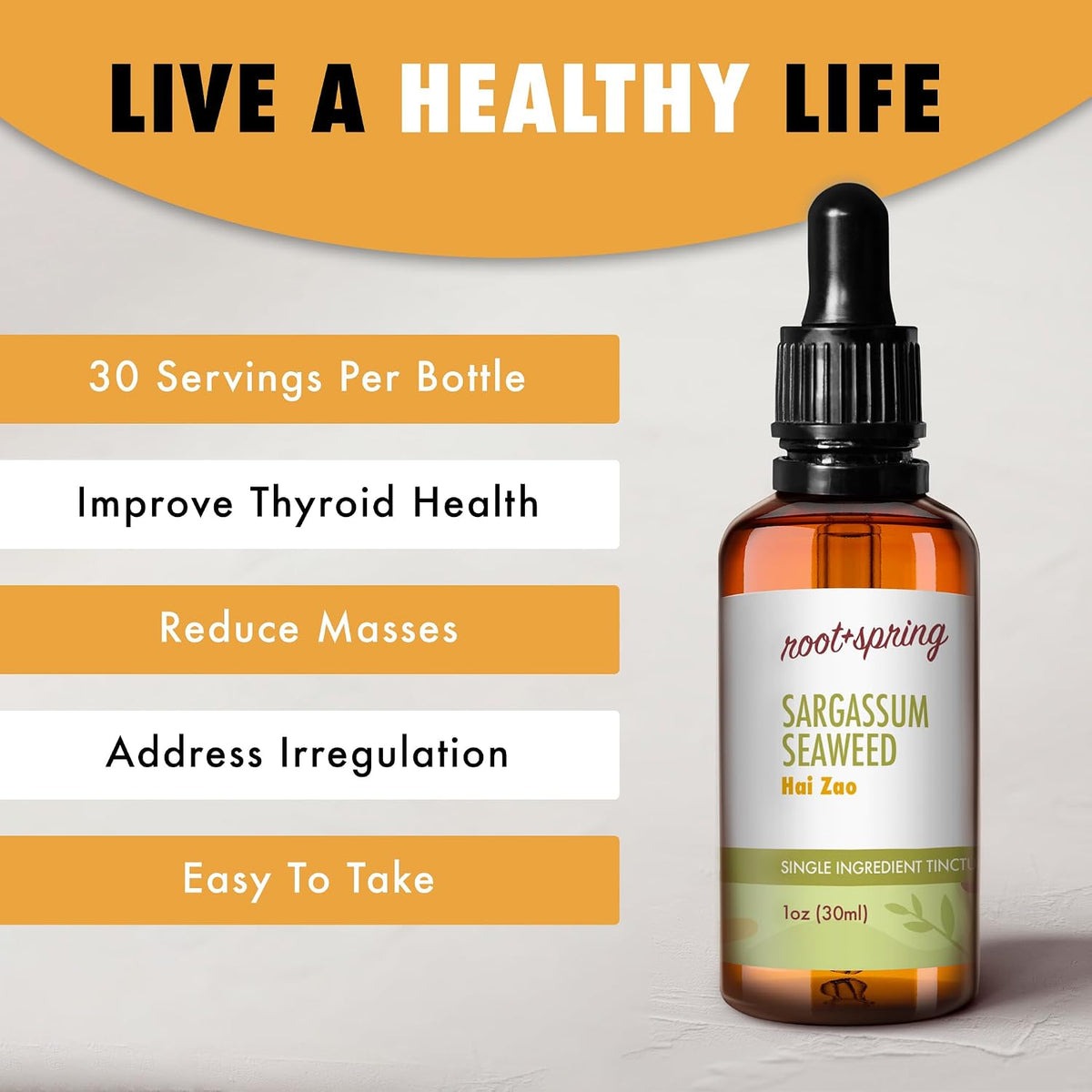 Sargassum Seaweed - Hai Zao Tang – Hai Dai Herbal Tincture (Liquid Extract) - Concentrate with Dropper - Natural TCM Supplement Single Ingredient Formula 1 oz (Pack of 4) - görsel 4