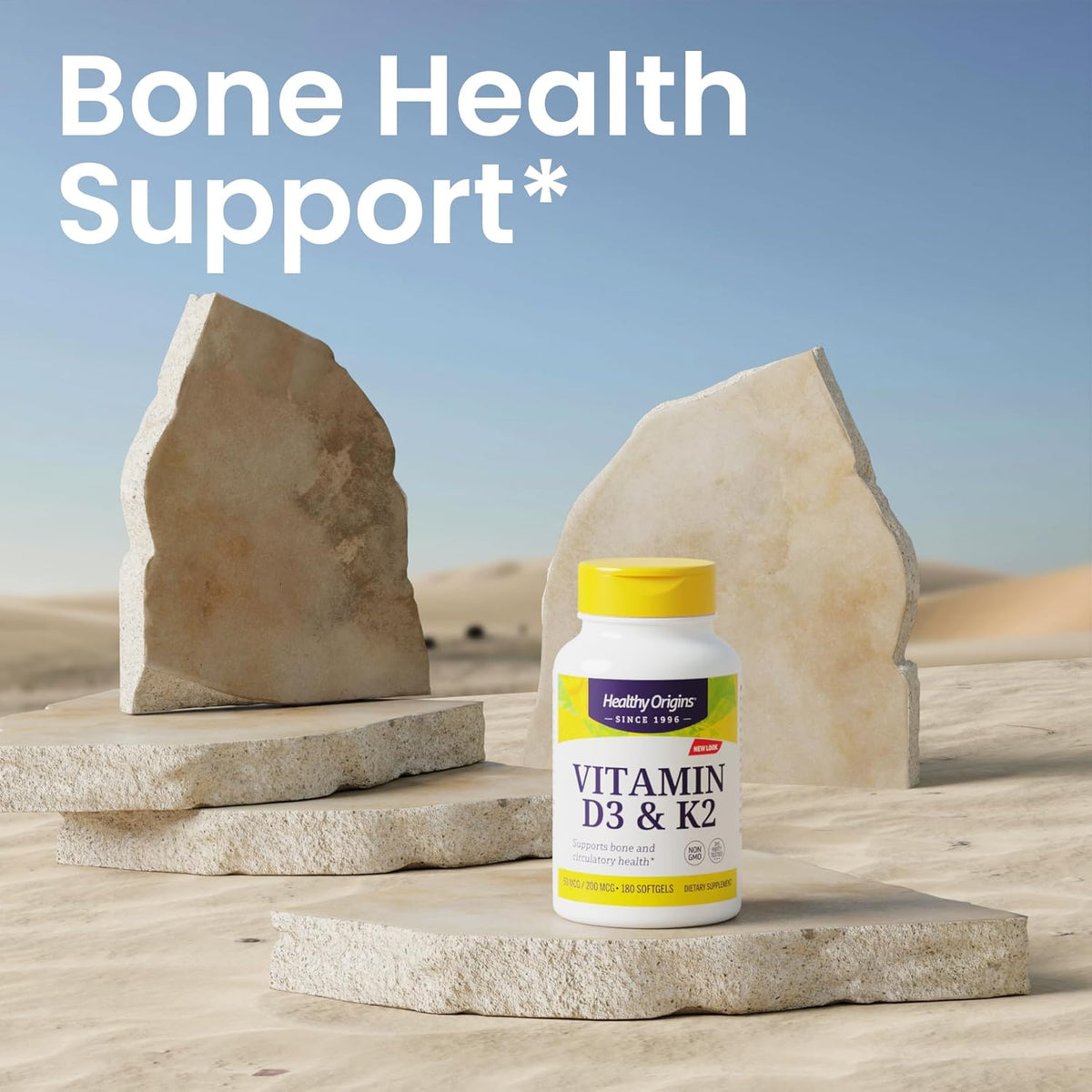 Healthy Origins Vitamin D3 2,000 IU & K2 200 mcg (MK-7) - 180 Liquid Softgels - görsel 5