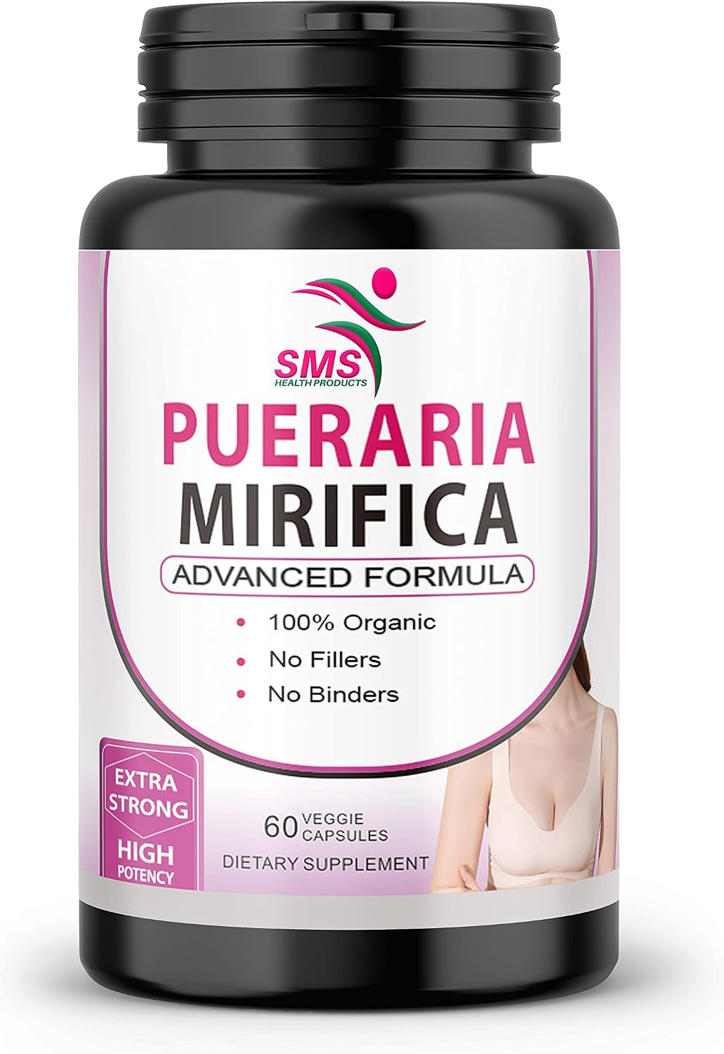 Pueraria Mirifica (Kwao Krua Kao) Supplement Capsules – Pure Root 10:1 Concentrated Extract, Premium Organic, 60 Veggie Capsules - görsel 1
