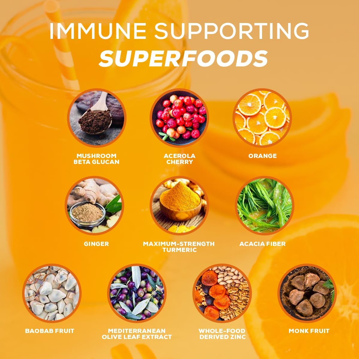Organifi Immunity - Organic Superfood Immune Support - 15 Single Serve Sachets - görsel 4