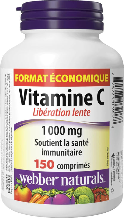 Webber Naturals Vitamin C Timed Release 1000 mg, 150 Tablets
