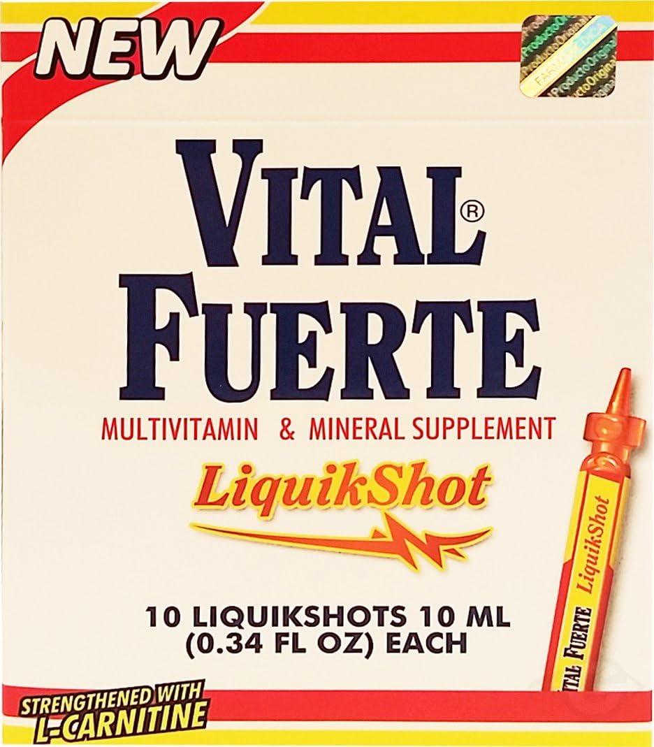 Vital Fuerte Liquid Shot Multivitamin & Mineral Supplement, 10 Units of 15 ml - görsel 1