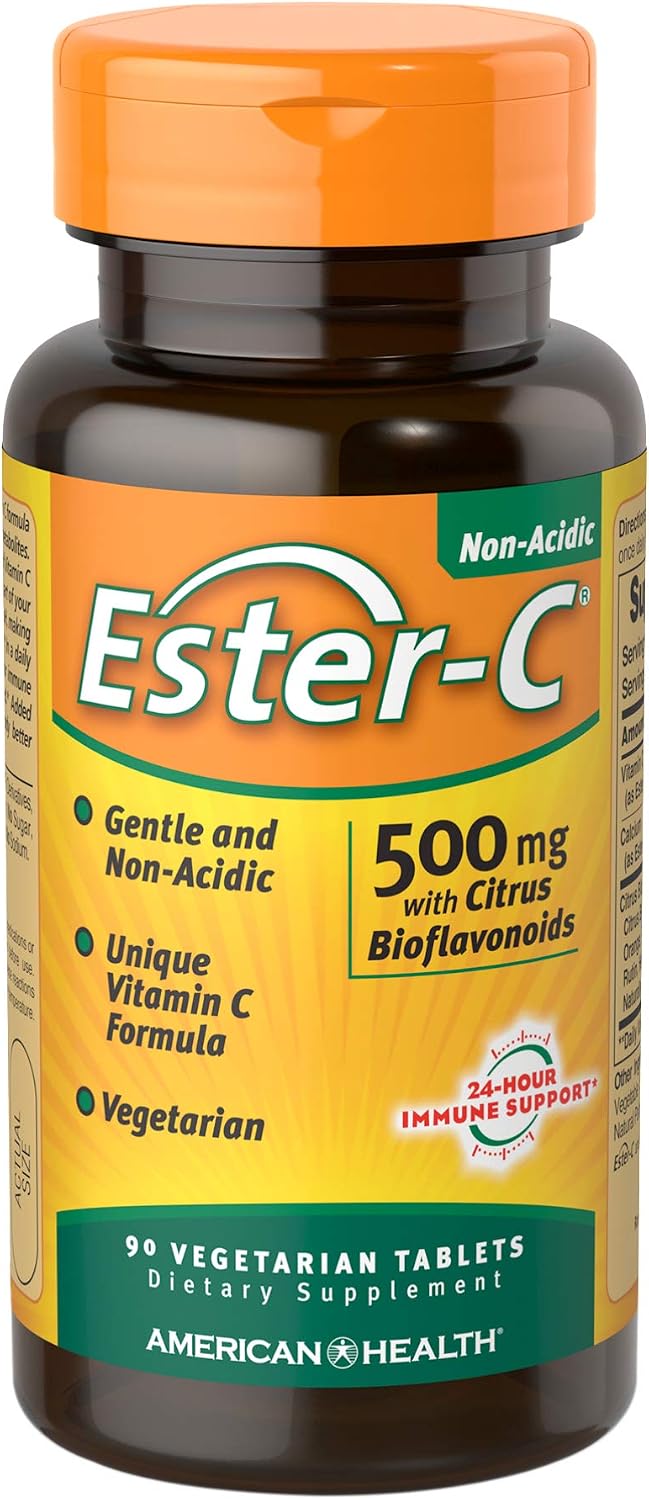 American Health Ester-C 500 with Citrus Bioflavonoids, 90 Caplets - görsel 1