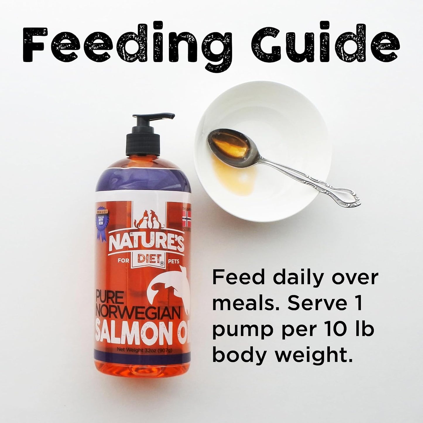 Nature's Diet Norwegian Salmon Oil for Dogs & Cats – Natural Omega-3 Supplement, 946 ml - görsel 2