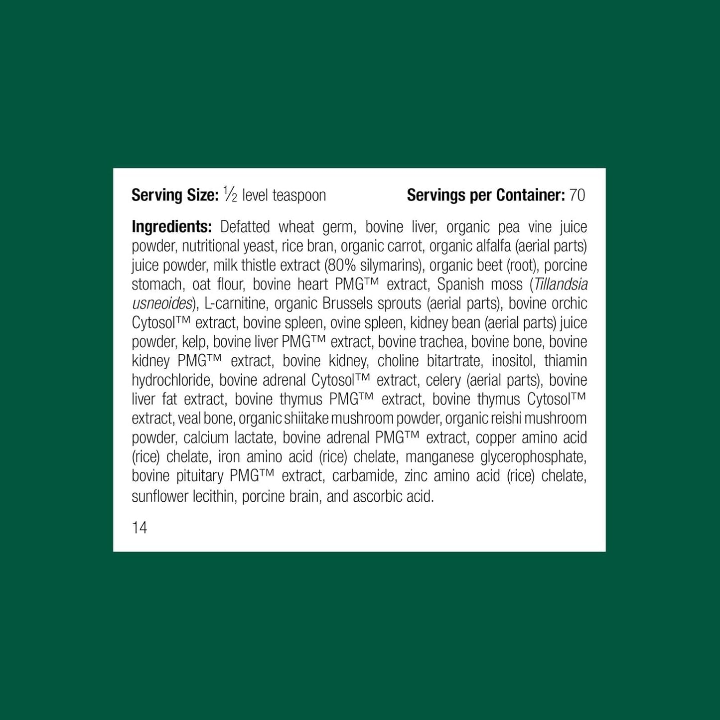 Standard Process Whole Body Canine Multivitamin Powder - görsel 2