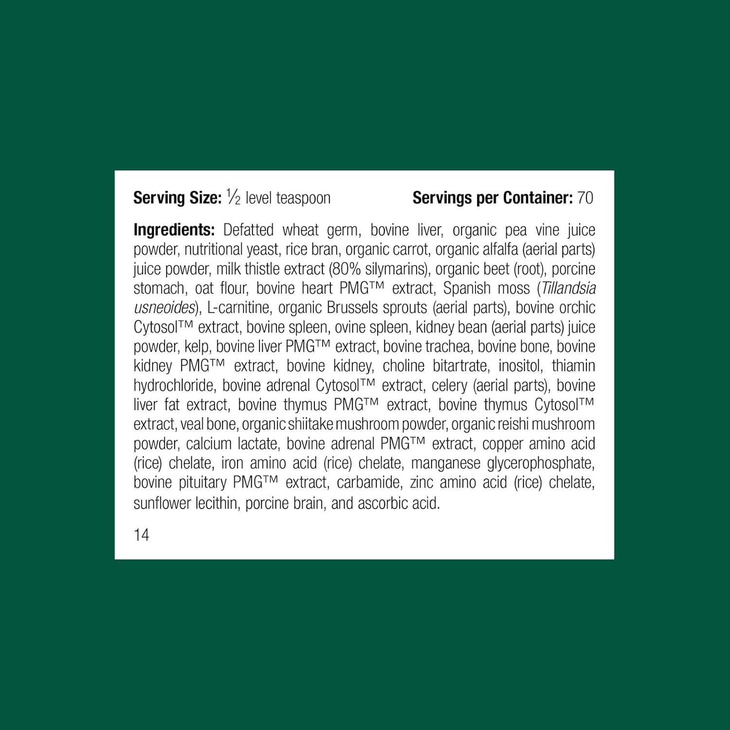 Standard Process Whole Body Canine Multivitamin Powder - görsel 2