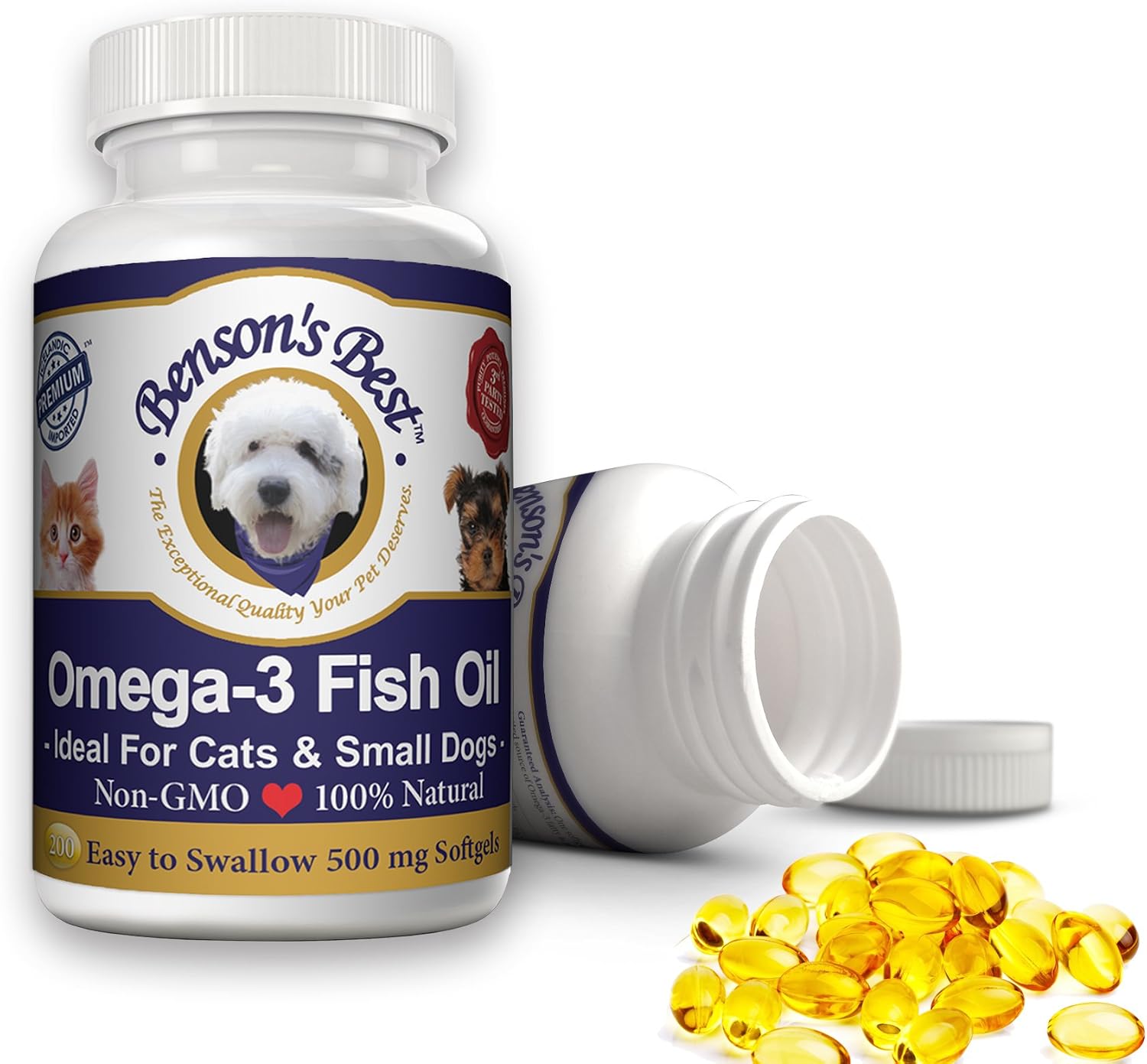 Benson's Best Omega-3 Fish Oil for Dogs – Anchovy Oil Softgels, 200 Count - görsel 5