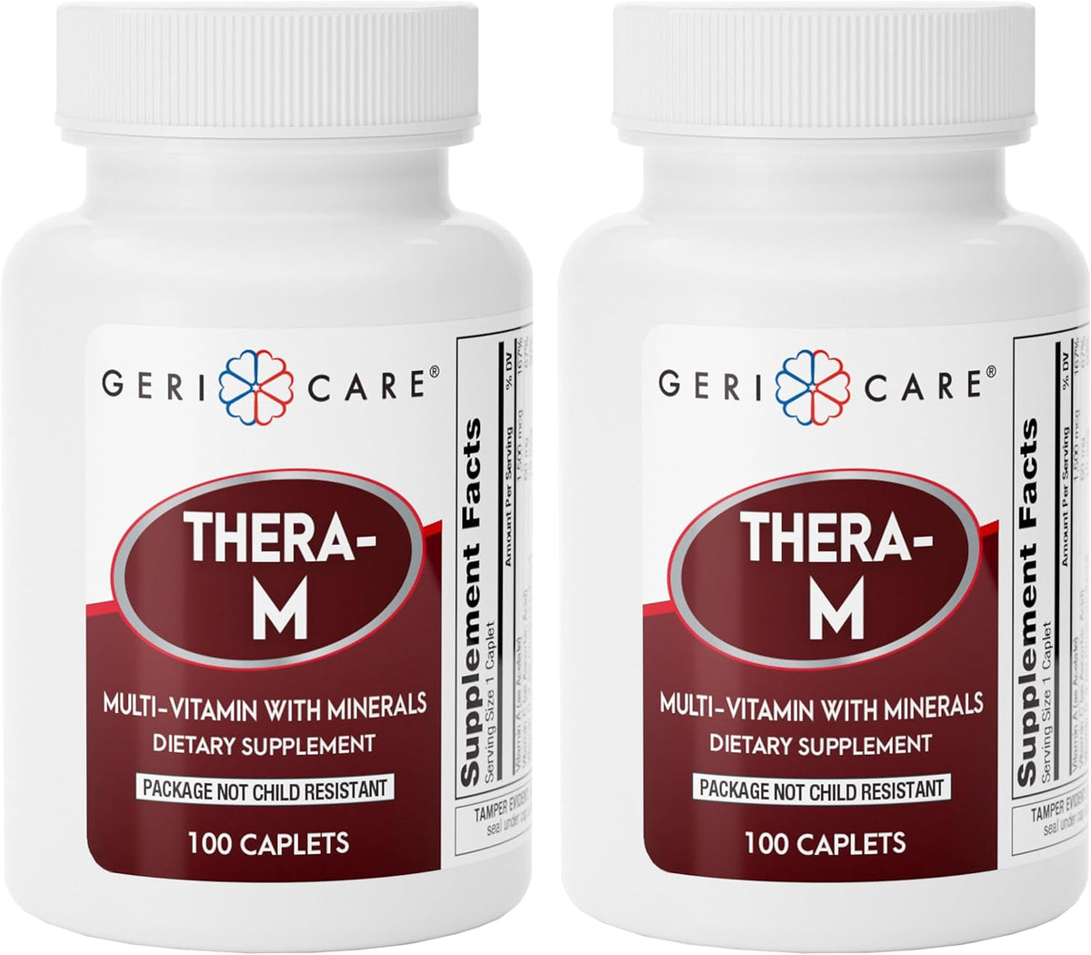 GeriCare Thera M Multivitamin Caplets, 100 Count (Pack of 2) - görsel 1