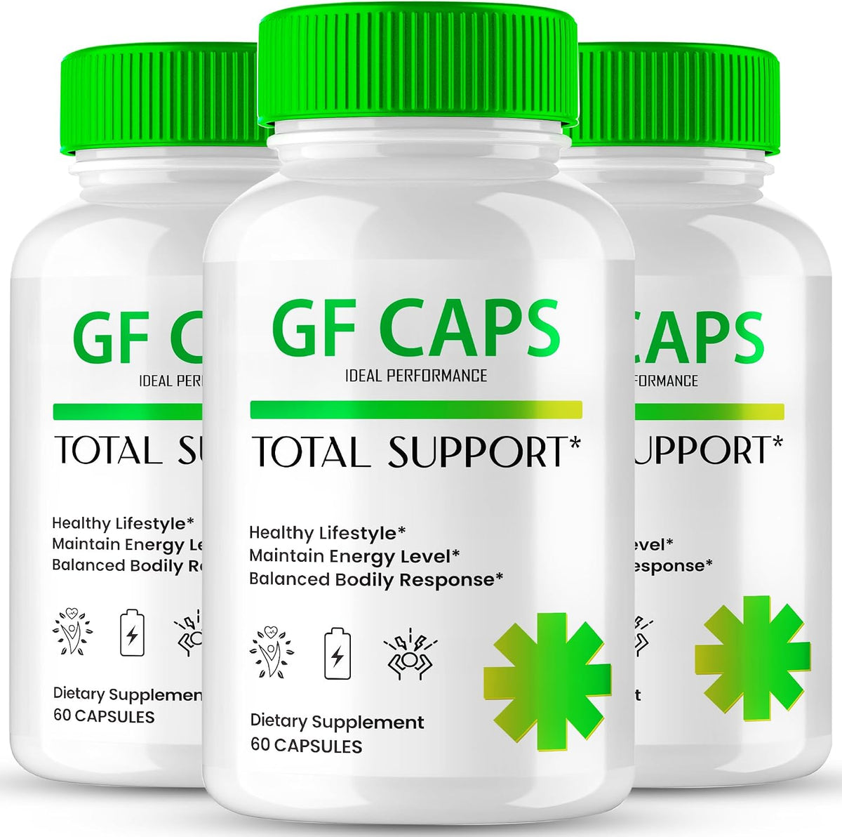 GF Caps Advanced Blood Formula Capsules, Maximum Strength - Official Supplement for Healthy Circulation & Stable Levels (3 Pack) - görsel 1