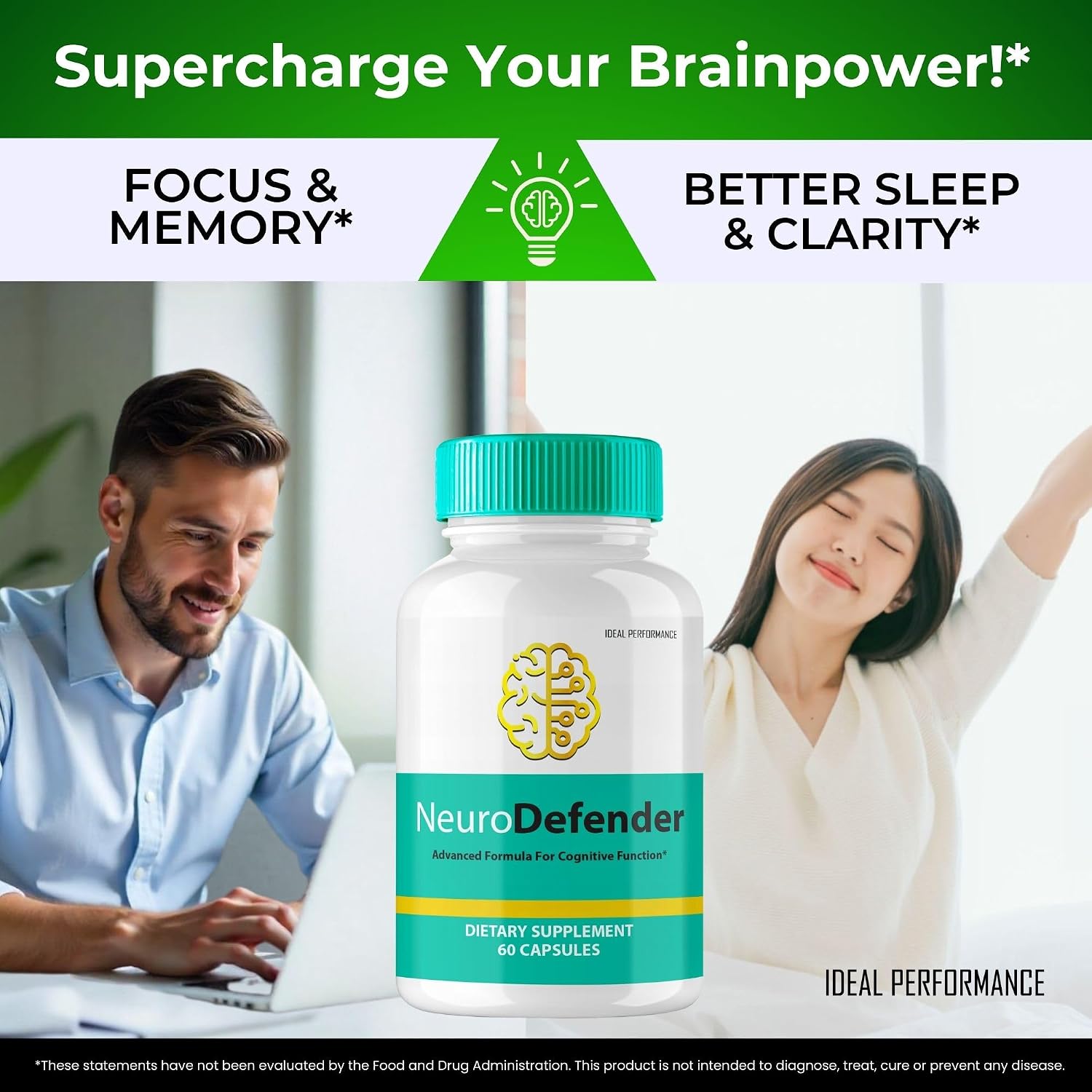 Neuro Defender Brain Supplements for Memory and Focus Capsules (3 Pack) - görsel 5