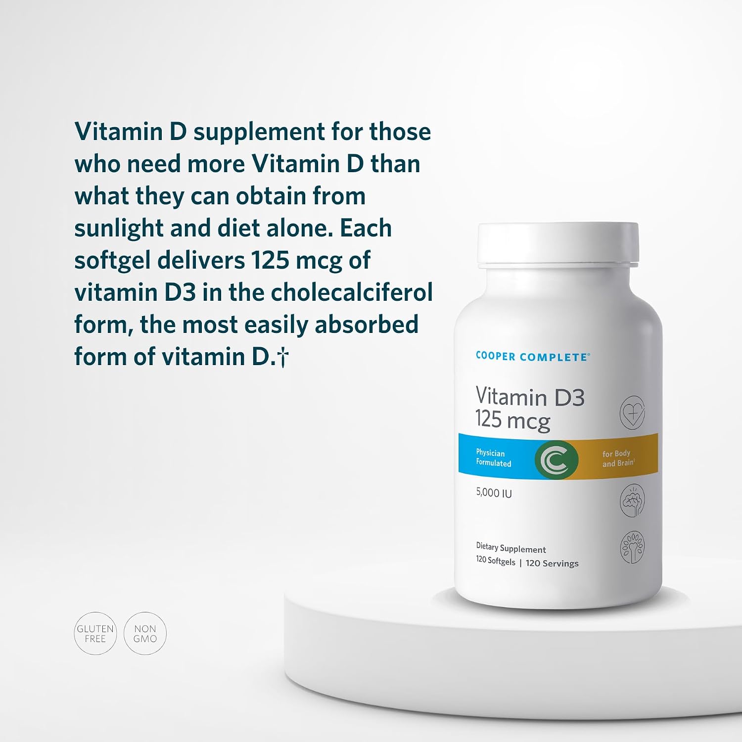 Cooper Complete Vitamin D3 5000 IU, 120 Softgels - görsel 3