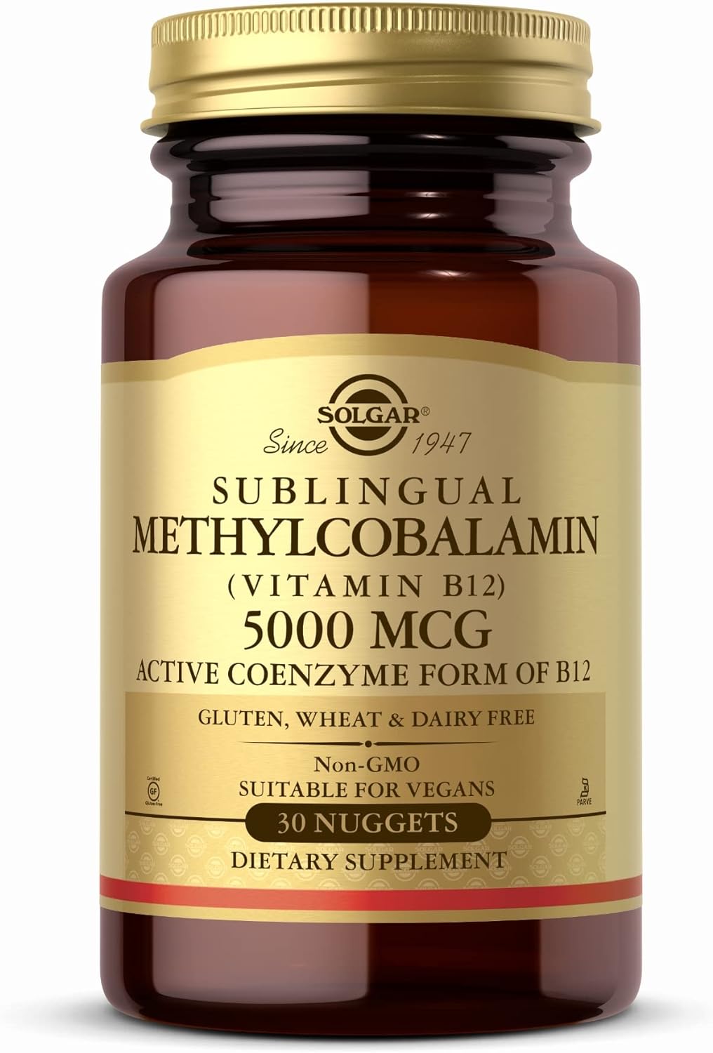 Solgar Methylcobalamin (Vitamin B12) 5000 mcg, 30 Nuggets - görsel 1
