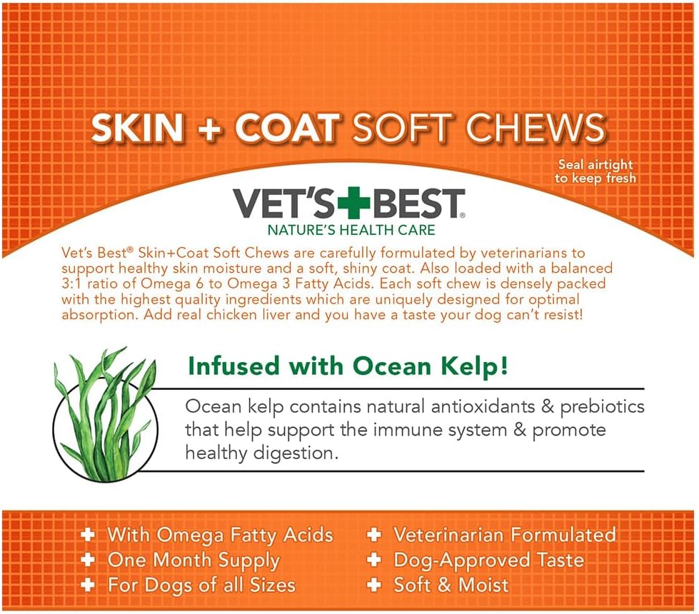 Vet's Best Skin & Coat Dog Supplements - 30 Soft Chews - görsel 5