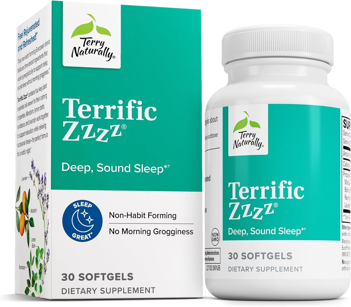 Terry Naturally Terrific Zzzz – Sleep Support with Mandarin Oil Complex, 30 Softgels - görsel 1