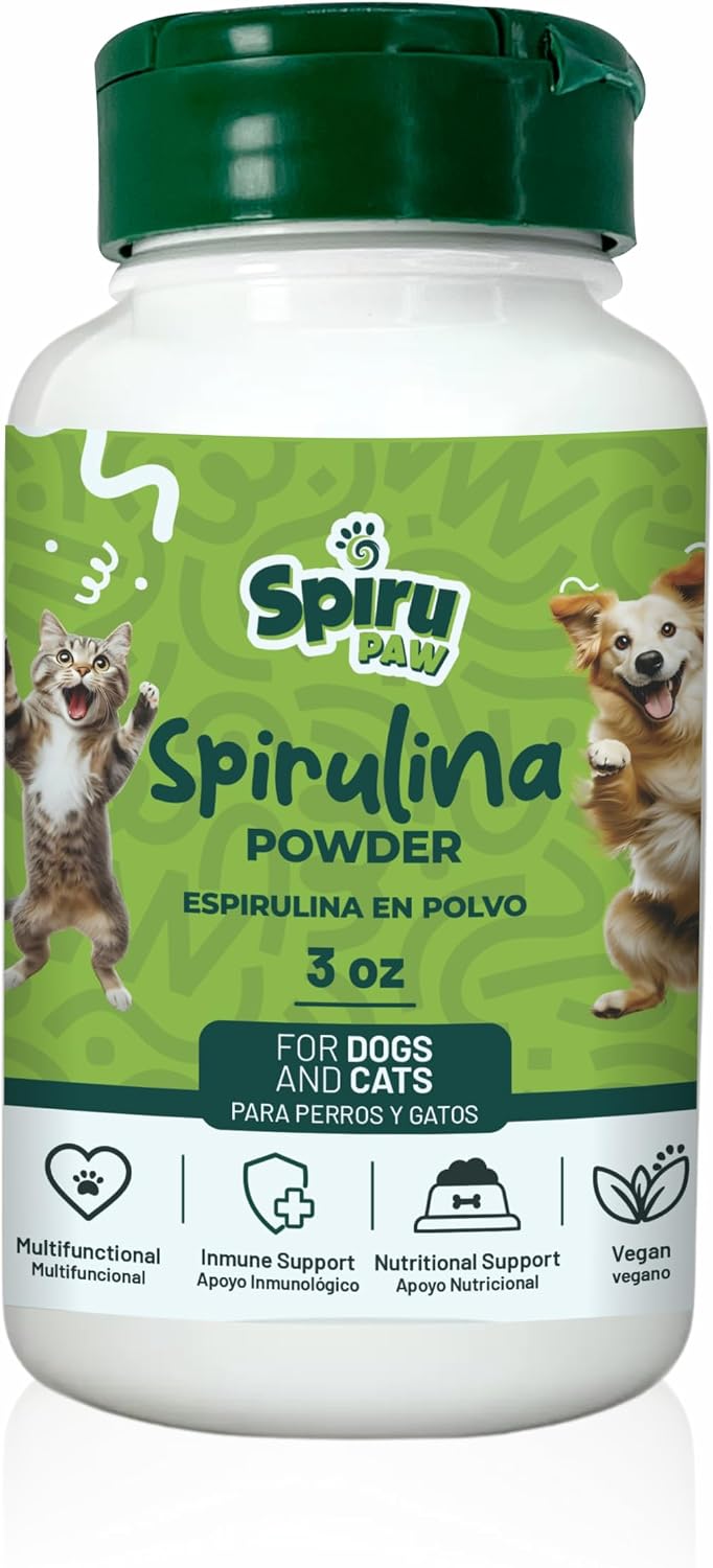 SPIRU PAW Spirulina Tablets for Dogs & Cats, Plant-based Microalgae Pet Supplement, Easy Daily Tablet, Supports Daily Wellness & Skin & Coat, 60 Count - görsel 10
