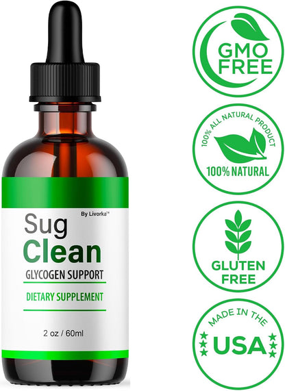 Sug Clean Drops - Premium All-Natural Food Supplement, 5 Bottles