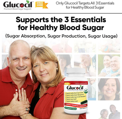 Glucocil Vegetarian Capsules – Premium Blood Sugar Support with Berberine and Mulberry Leaf