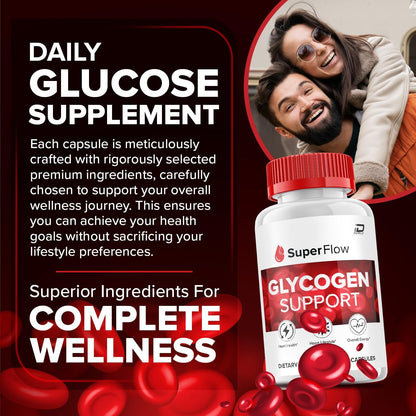 Super Flow Capsules - Advanced Supplement, All Natural Formula (3 Pack - 180 Capsules)