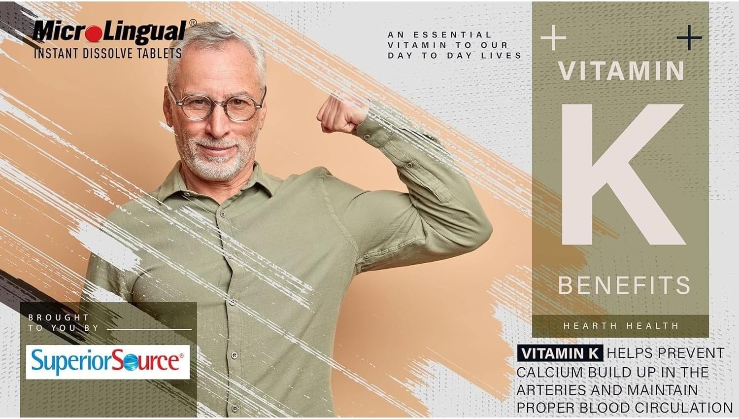 Superior Source Advanced Triple K - Vitamin K1 & K2 Supplement - Bone Health & Immune Support - 30 Instant Dissolve Tablets - görsel 10