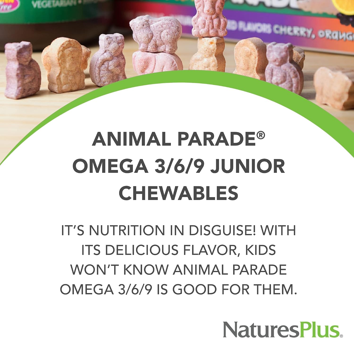 NaturesPlus Animal Parade Omega 3/6/9 Junior, Lemon Flavour - 90 Softgels - görsel 3