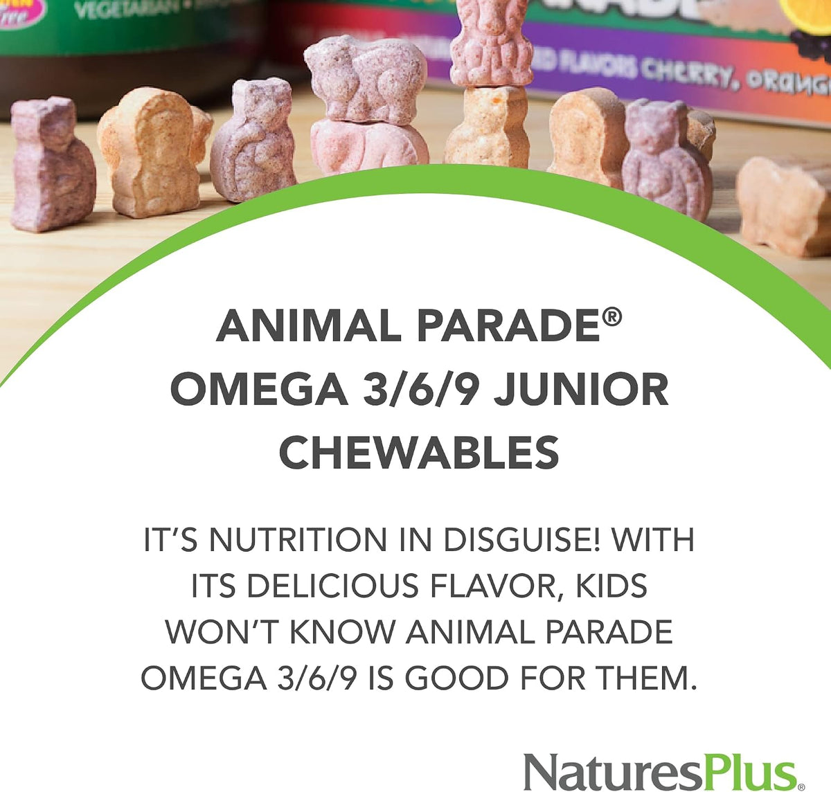 NaturesPlus Animal Parade Omega 3/6/9 Junior, Lemon Flavour - 90 Softgels - görsel 3