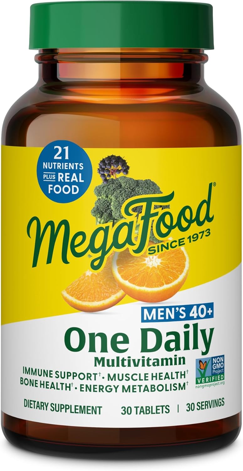MegaFood Multivitamin for Men 40+ One Daily | Methylated B12, Vitamin D3, C & Zinc | 60 Tablets - görsel 10