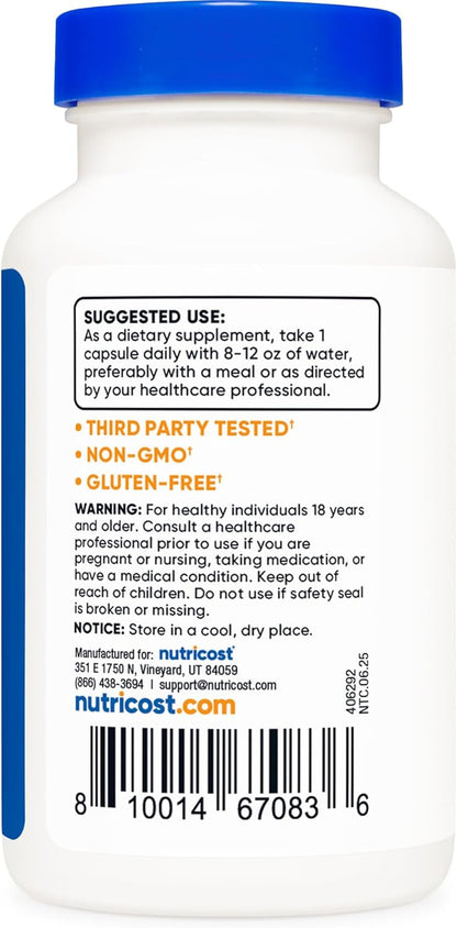 Nutricost Ox Bile Capsules 500mg (120 Capsules) - Non-GM, Gluten-free