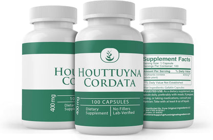 Pure Original Ingredients Houttuynia Cordata, 100 Capsules - Pure Single Ingredient Food Supplement