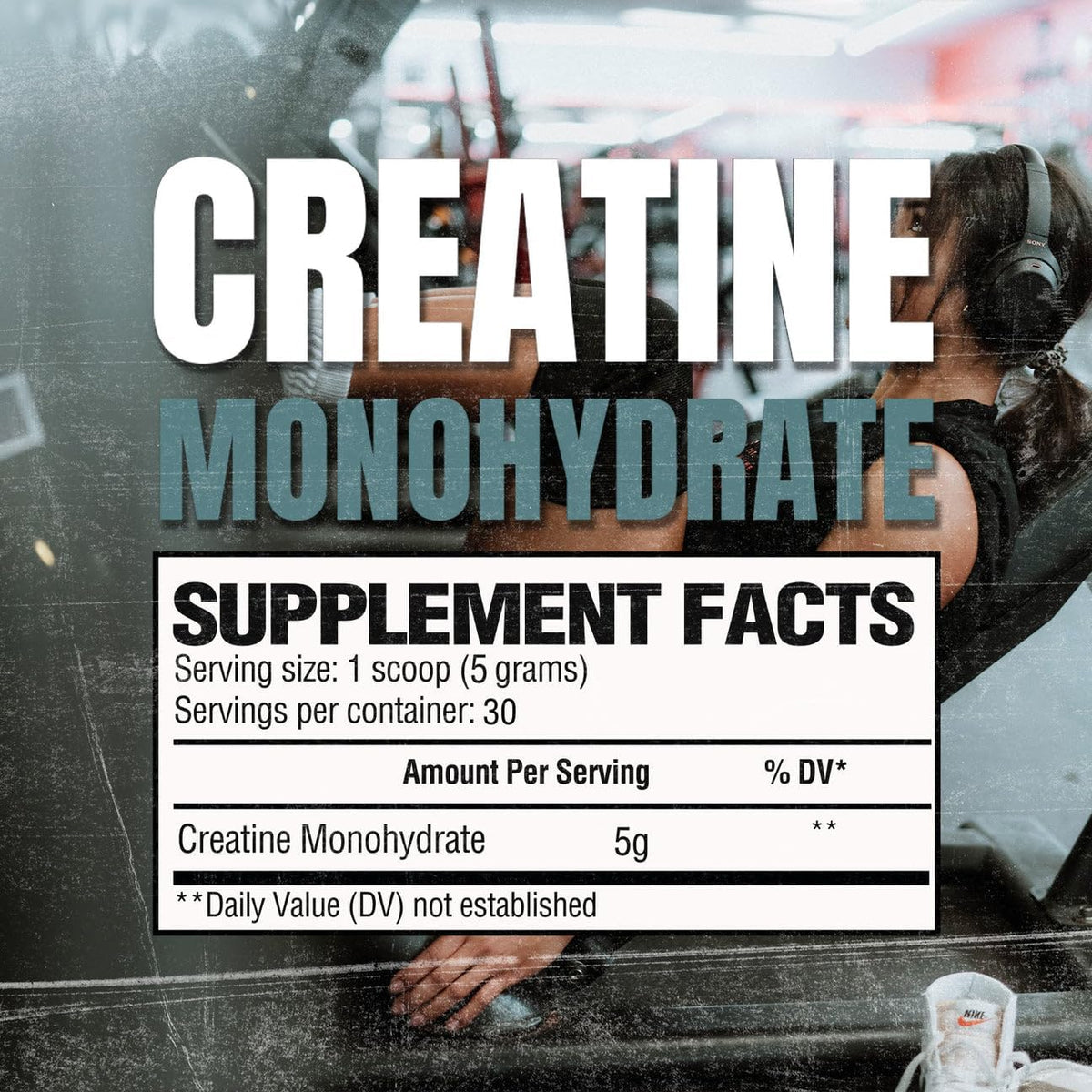 Unflavoured Micronised Creatine Monohydrate Powder – 510g (100 Servings) - görsel 2