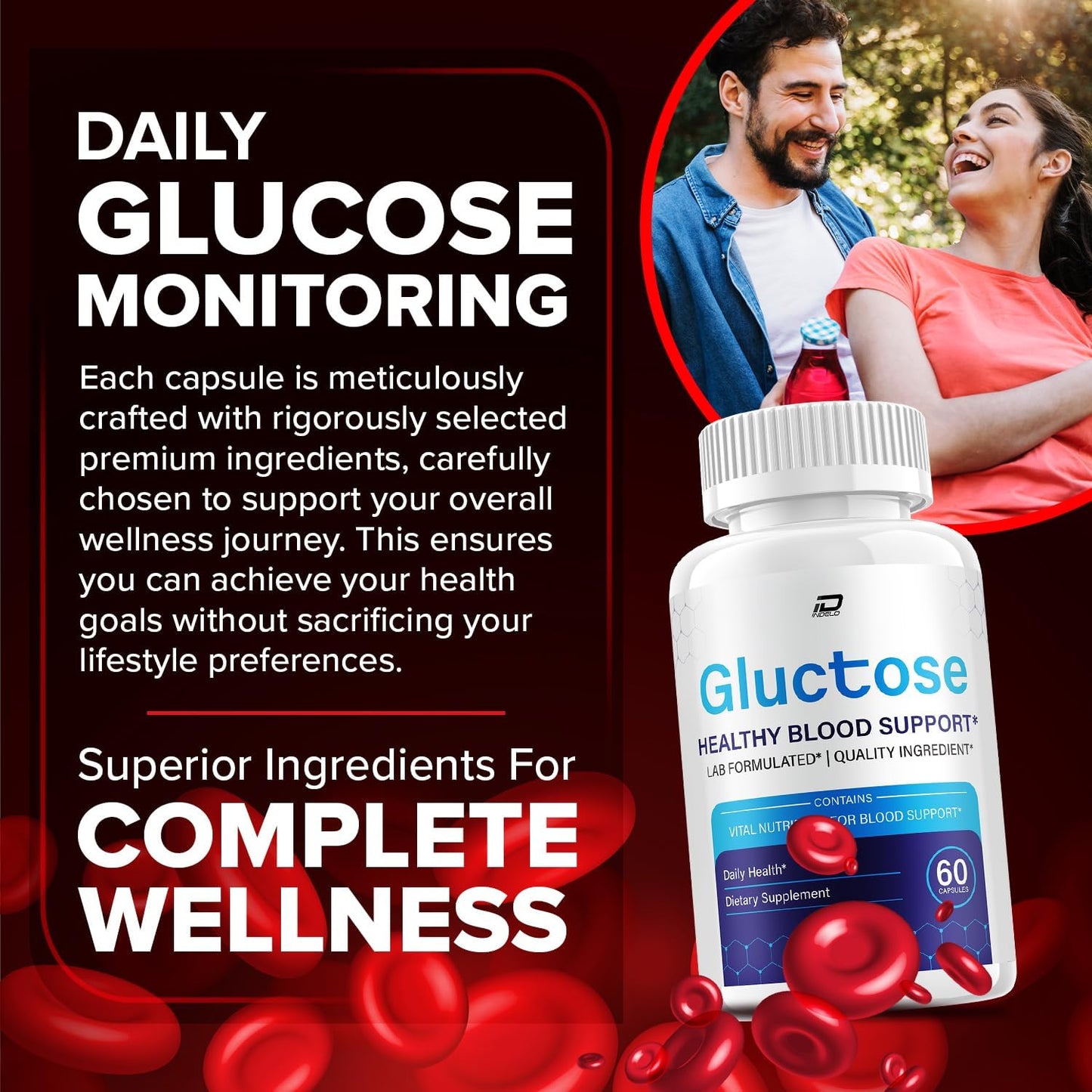 Gluctose Capsules – Advanced Supplement, All-Natural Formula (2 Pack, 120 Capsules) - görsel 2