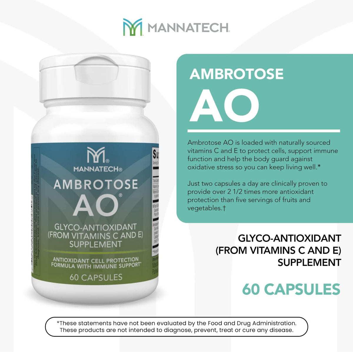 Mannatech Ambrotose AO - 60 Capsules - görsel 2