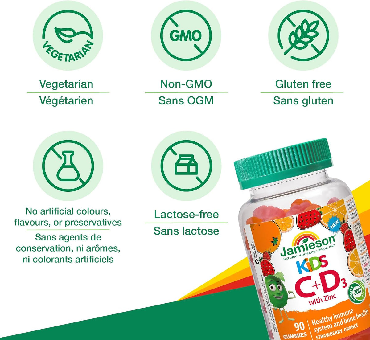 Jamieson Kids Vitamin C+D3 Gummies with Zinc - görsel 4