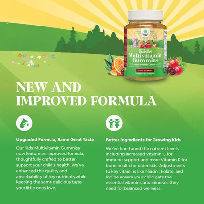 Natures Craft Children's Multivitamin Gummies | Plant-Based | Immune Support | 90 Gummies