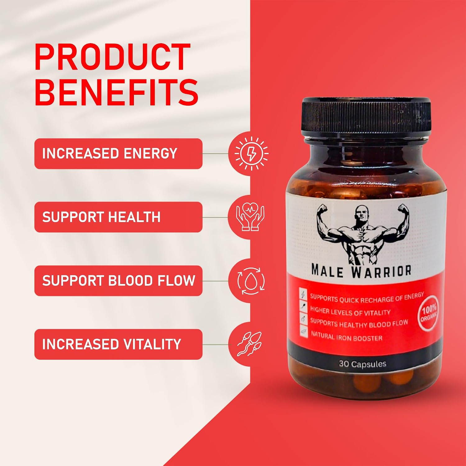 Male Warrior - 100% Organic Herbal Supplement by 26 Herb Maya - görsel 3
