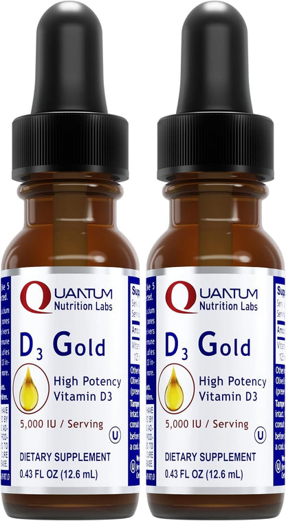 QNL D3 Gold - Vitamin D Liquid Drops - Bone & Immune Support - 12.7 ml