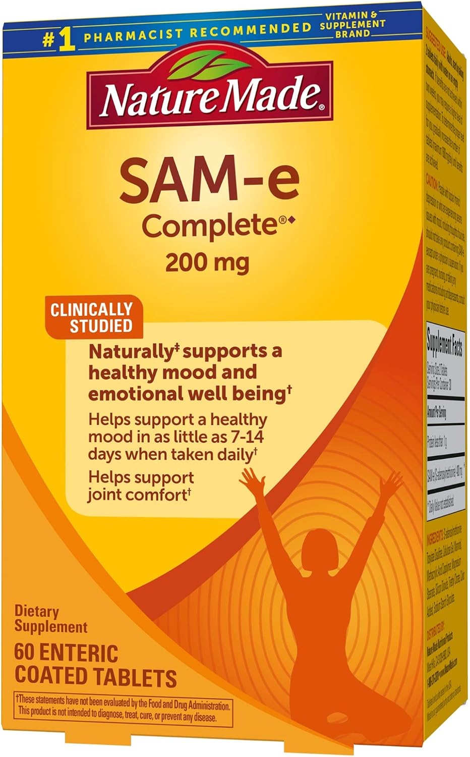SAM-e Complete 200 mg Tablets, 60 Tablets for Supporting a Healthy Mood - görsel 8