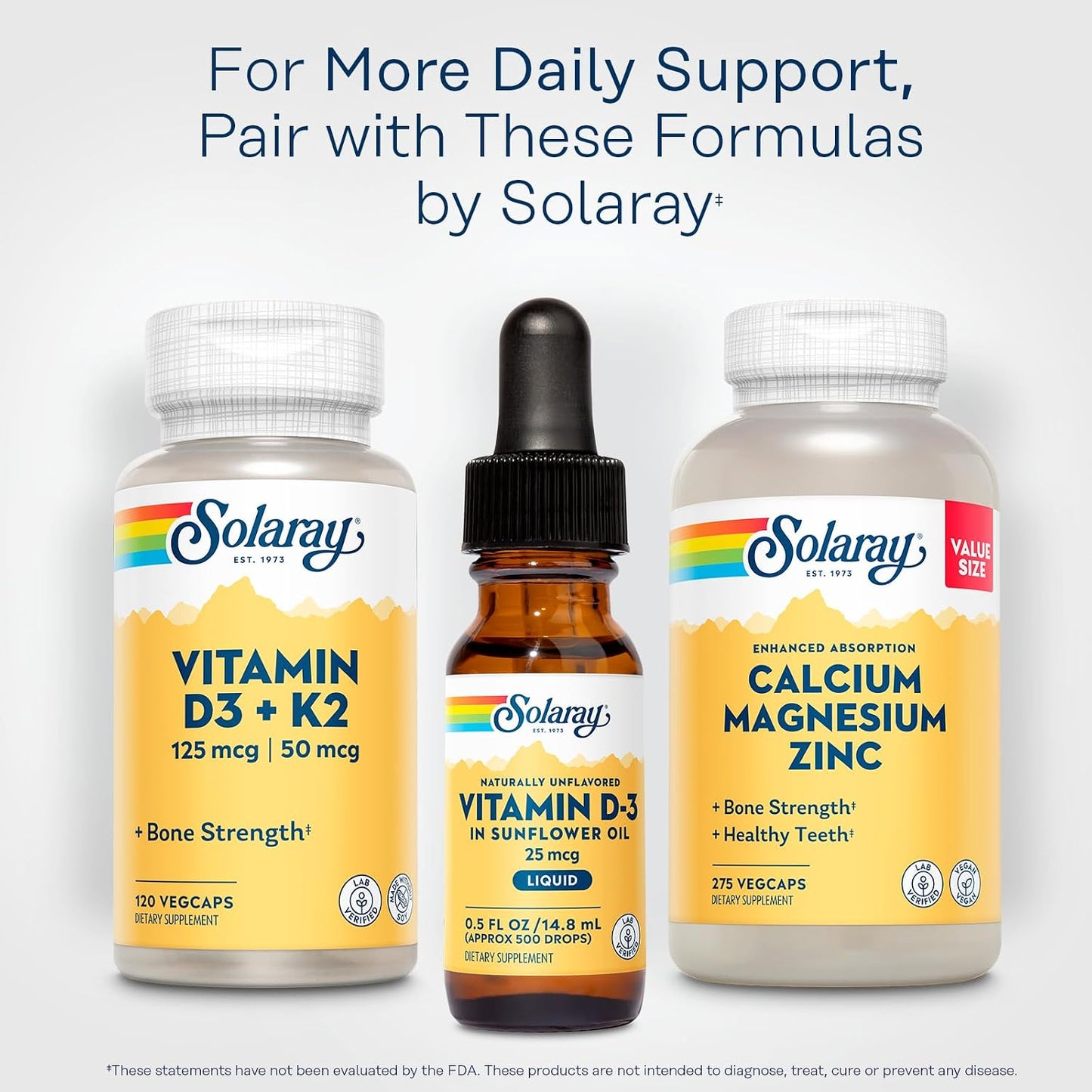SOLARAY Vitamin D3 Liquid Drops – 25 mcg (1000 IU) – Enhanced Absorption, Naturally Unflavoured, 500 Servings, 15 ml - görsel 6