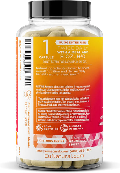 Eu Natural Next Gen Multivitamin for Women - 22 Optimised Vitamins - 60 Vegetarian Soft Capsules
