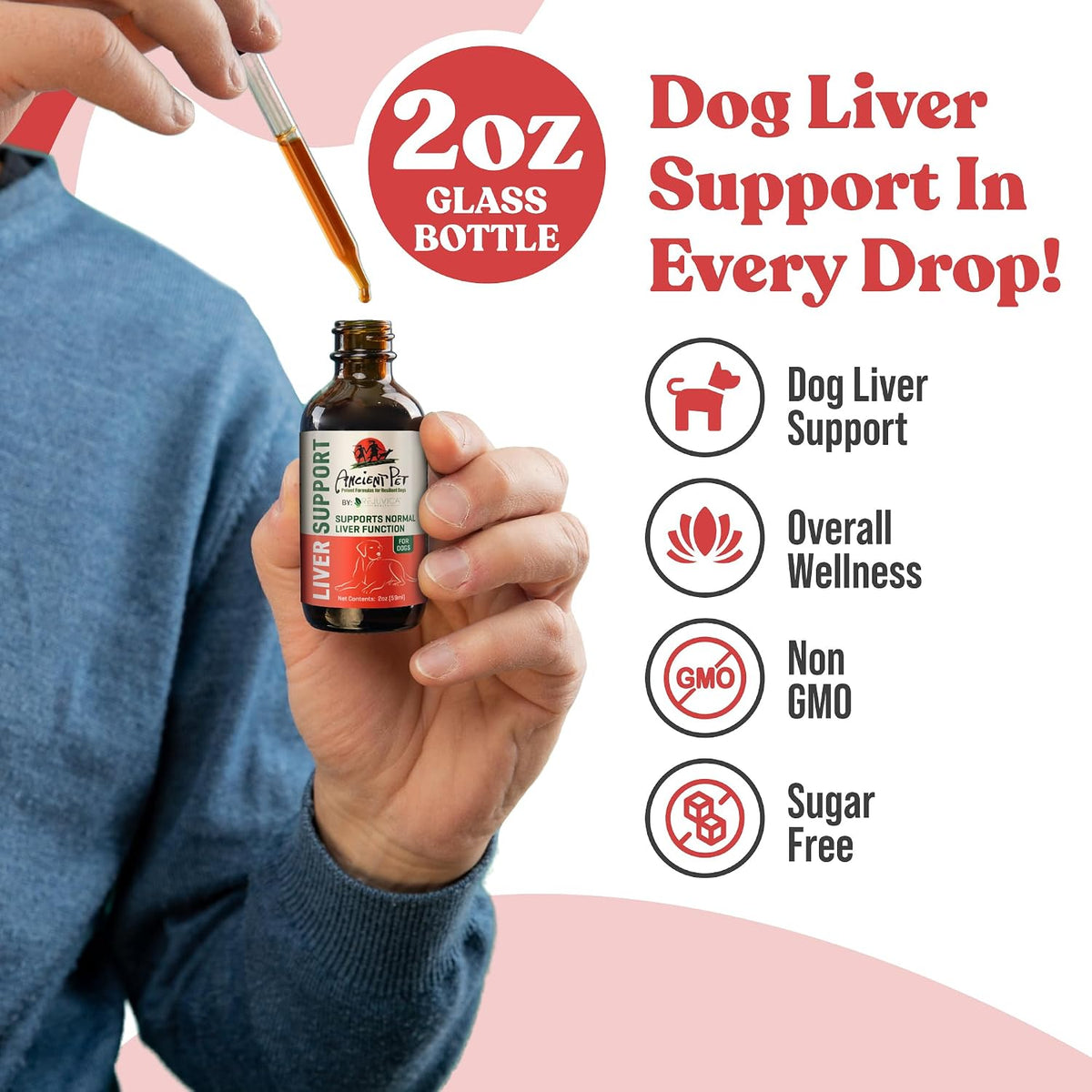 Ancient Pet Liver Milk Thistle for Dogs - Liver Support Liquid Supplement with Dandelion and Artichoke - görsel 5