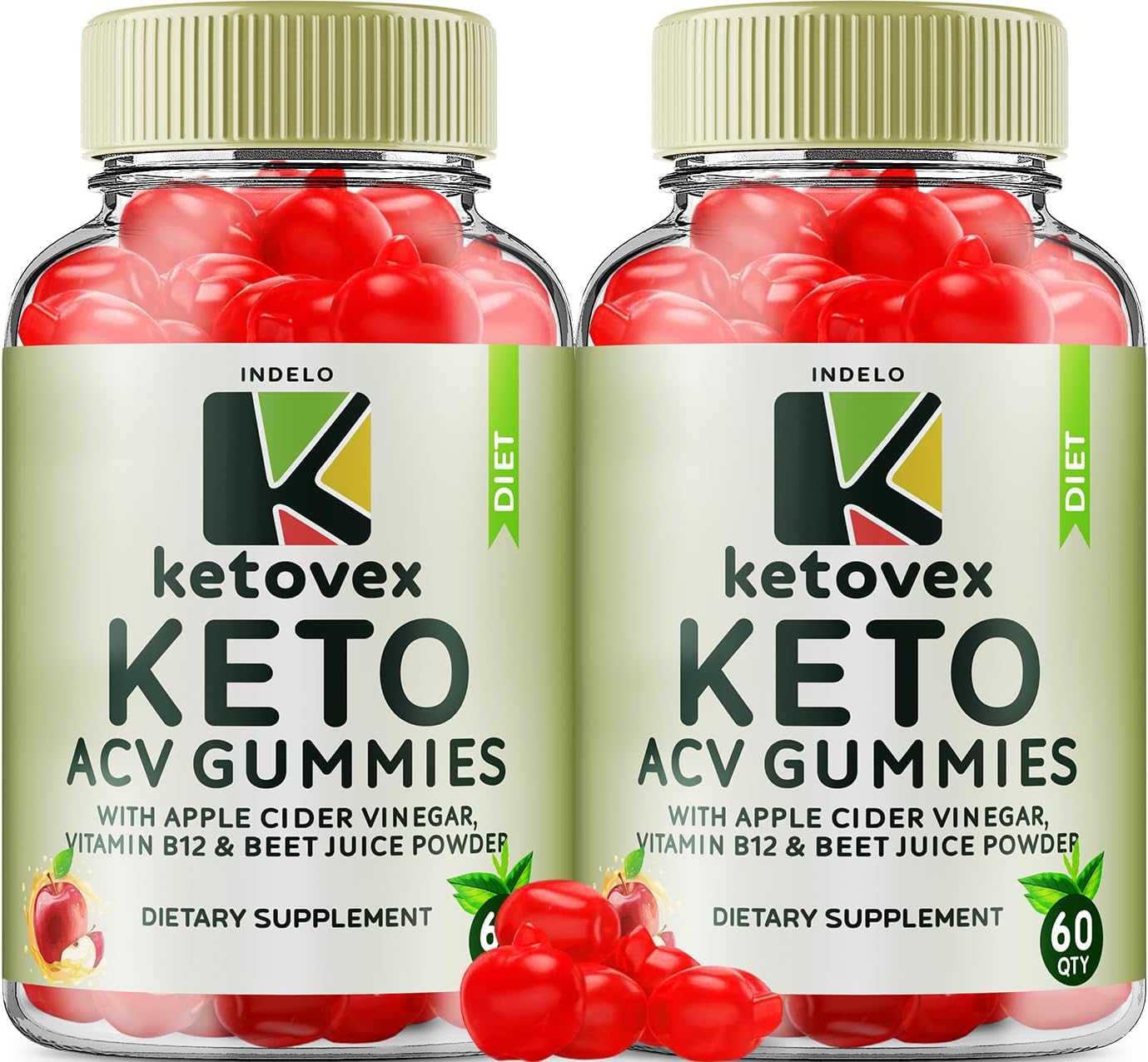 (2 Pack) Ketovex Keto BHB Gummies for Advanced Formula, Ketovex BHB Weight Management ACV Gummies Reviews, Ketovex ACV Keto Vex BHB Gummy Ketosis, Ketovex Gummies, B12 (120 Gummies) - görsel 1
