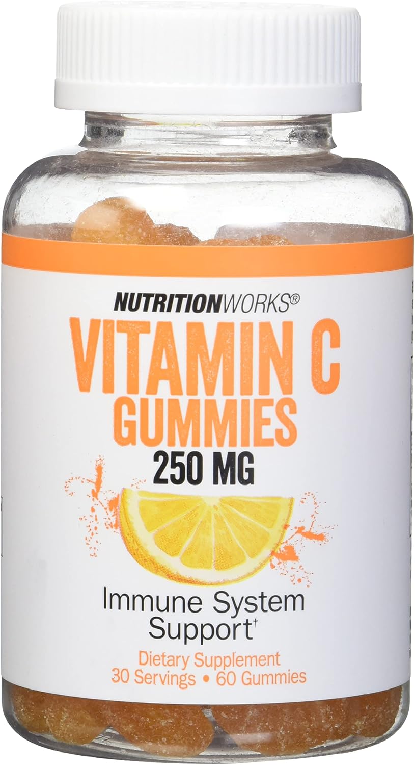 NutritionWorks Vitamin C 250 mg Gummies, Supports Immune Health, 60 Gummies - görsel 1