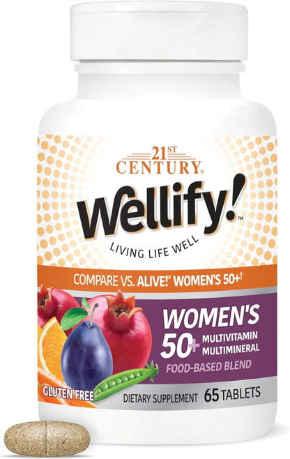 21st Century Wellify Men's 50+ Multivitamins with Minerals, 65 Count