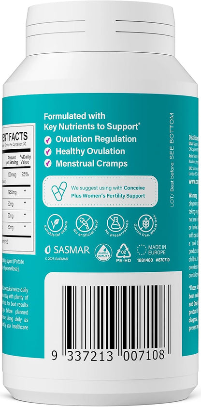 Conceive Plus Ovulation Support - Myo-Inositol & D-Chiro Inositol for Women's Fertility - PCOS Supplements for Reproductive Health - 30 Day Supply